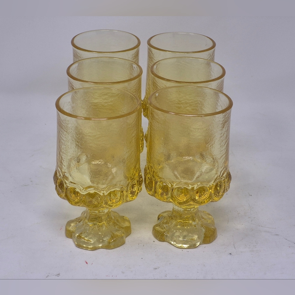 Vintage Tiffin Franciscan Madeira Corn Silk Yellow Foblets
